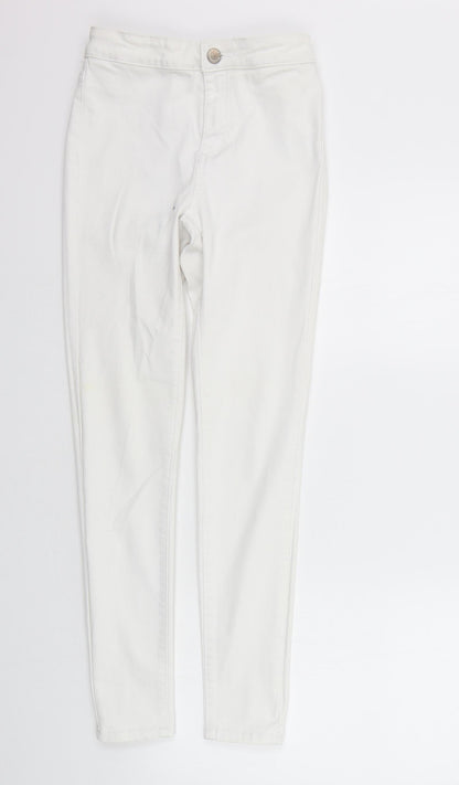 New Look Womens White   Straight Jeans Size 8 L28 in