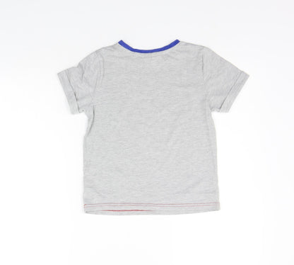 George Girls Grey   Basic T-Shirt Size 7-8 Years  - lego