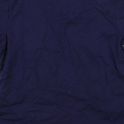 Womens UK Size 10 Plum Tree Blue Basic T-Shirt