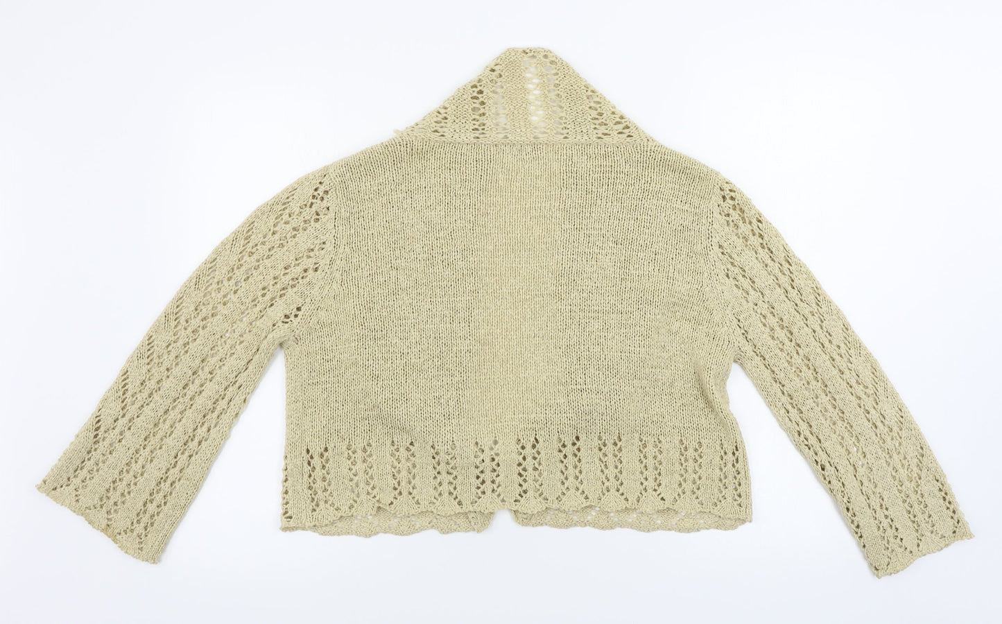 Womens UK Size 14 Papaya Beige Cardigan Jumper