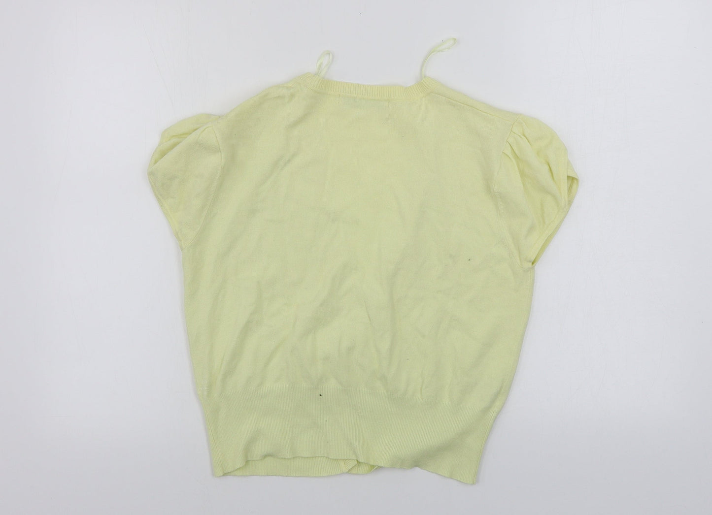 AMARANTO Womens Yellow   Cardigan Jumper Size 14