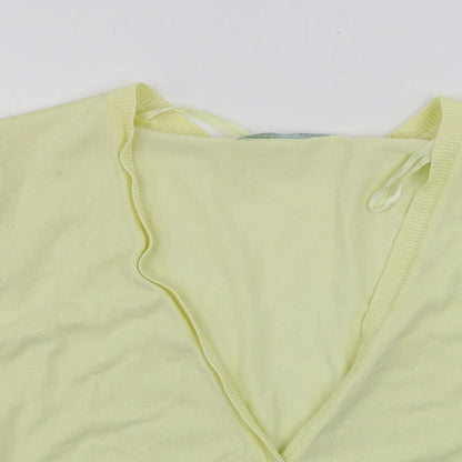 AMARANTO Womens Yellow   Cardigan Jumper Size 14