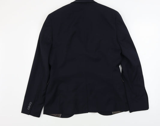Mens UK Size 40 Topman Regular Blue Suit Jacket