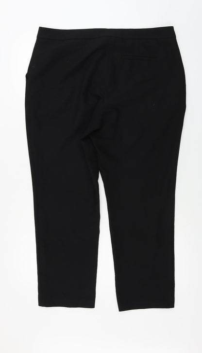 Womens UK Size 16 Very Regular Fit  Black Trousers