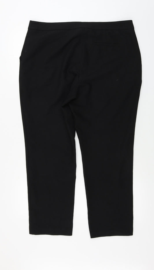 Womens UK Size 16 Very Regular Fit  Black Trousers