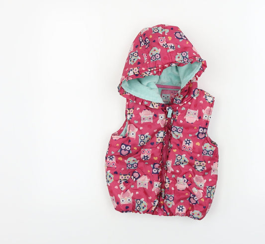 TU Girls Pink   Gilet Coat Size 2 Years