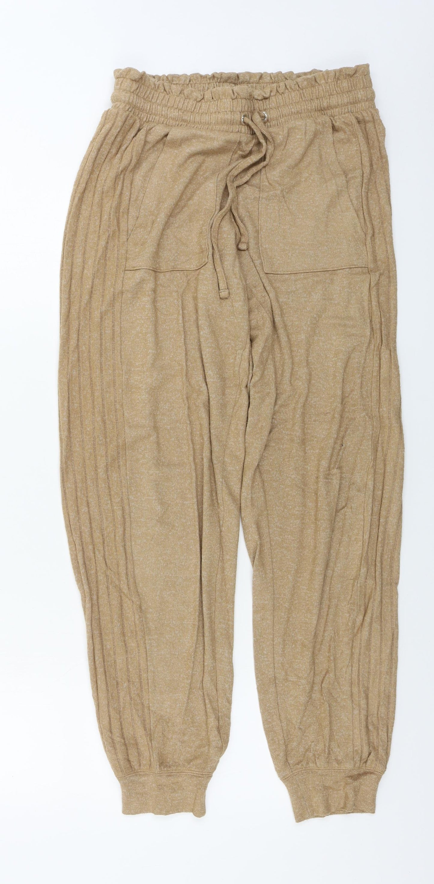 Womens UK Size 8 Marks and Spencer Relaxed Fit Sweatpants Brown Trousers