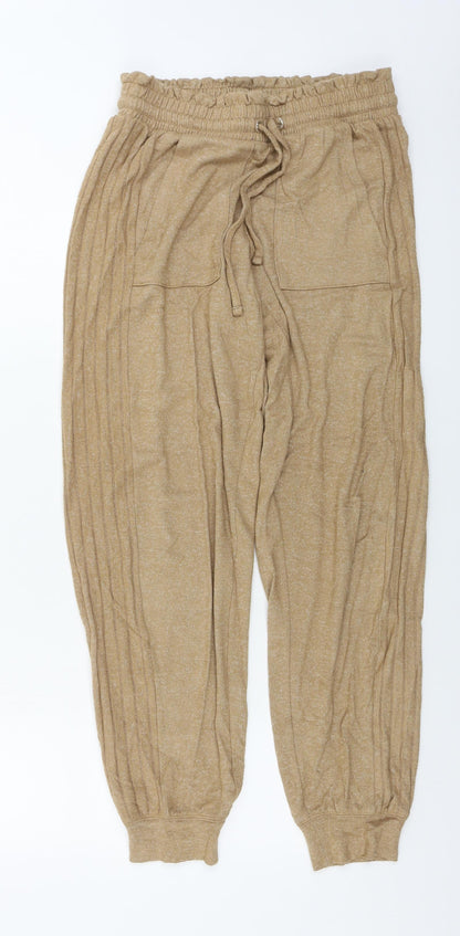 Womens UK Size 8 Marks and Spencer Relaxed Fit Sweatpants Brown Trousers
