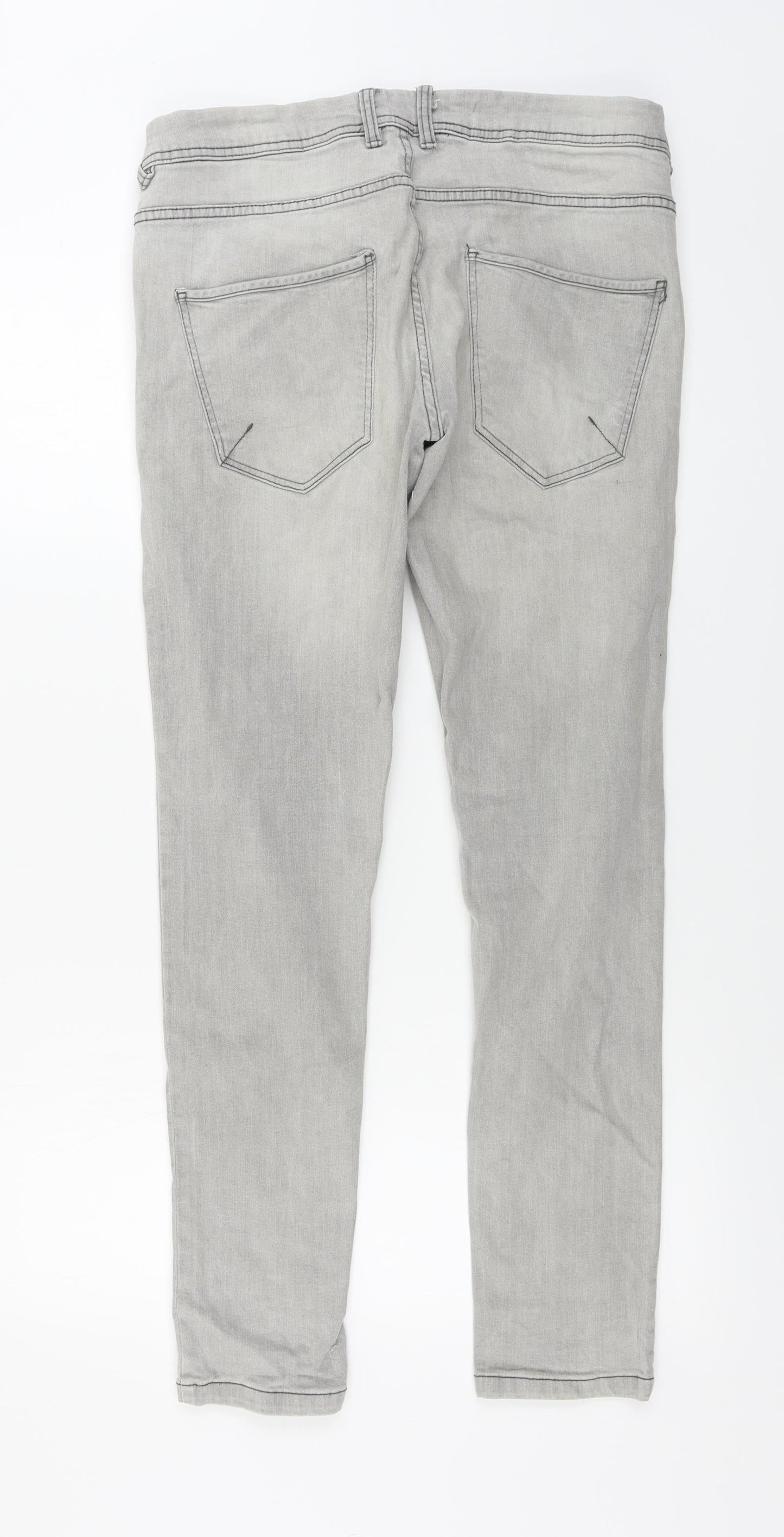 Preworn  Womens Grey   Skinny Jeans Size 32 in L28 in
