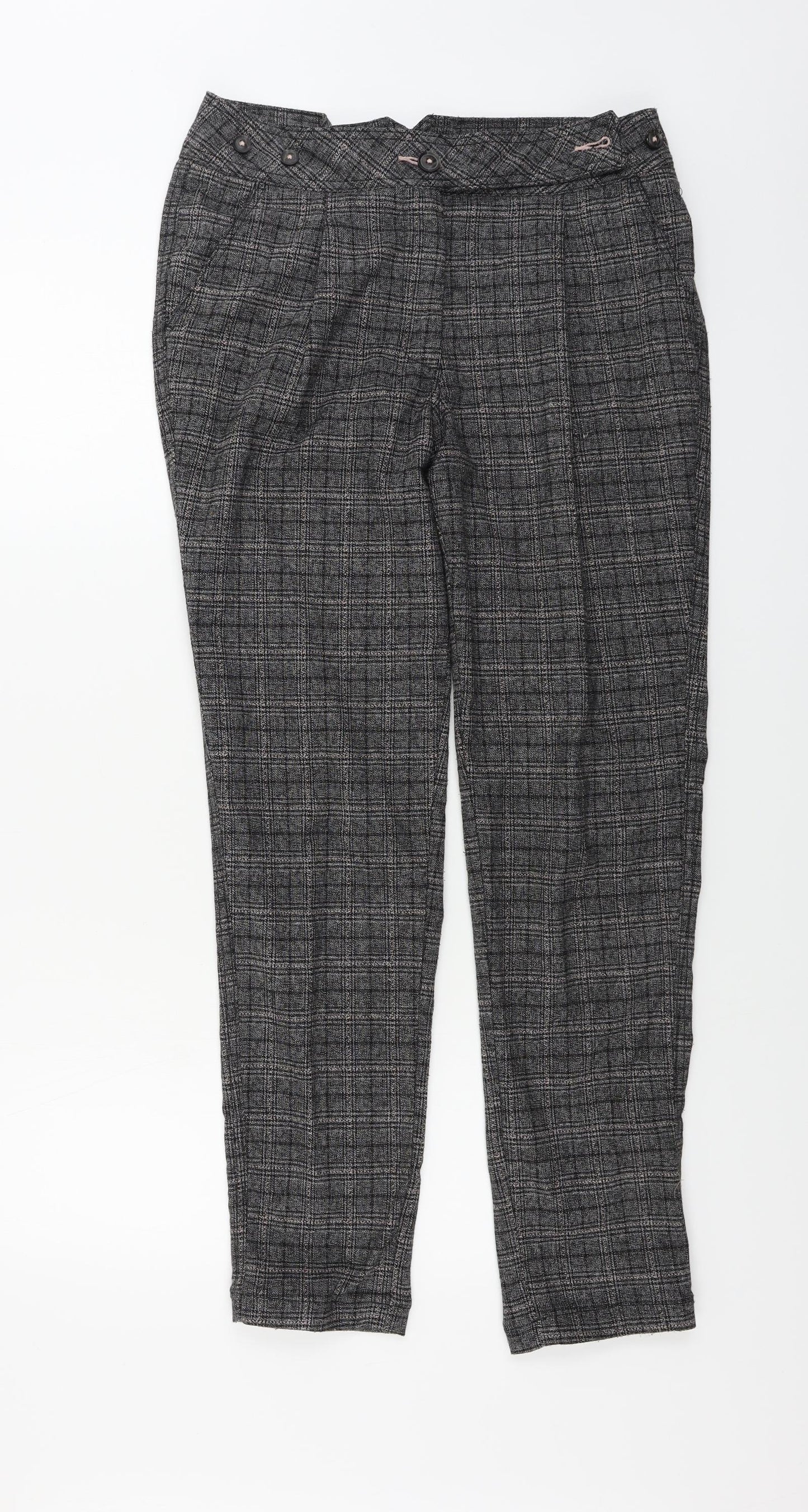 Womens UK Size 10 NEXT Relaxed Fit  Grey Trousers