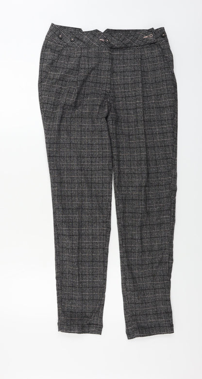 Womens UK Size 10 NEXT Relaxed Fit  Grey Trousers