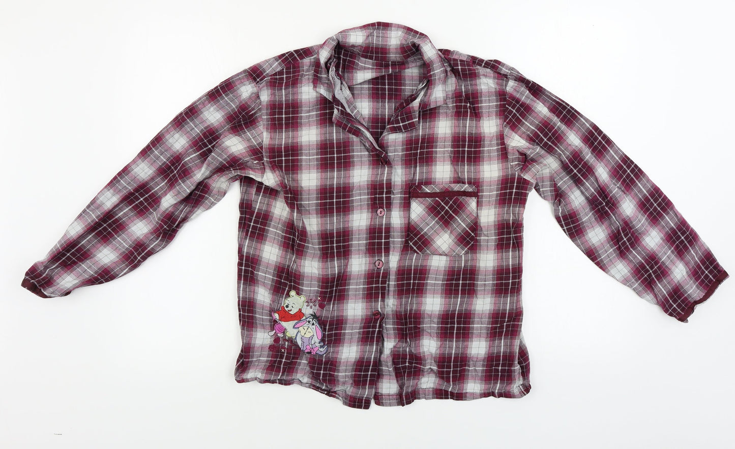 Womens UK Size 12 Marks and Spencer Purple Basic Button-Up