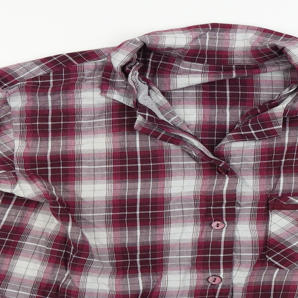 Womens UK Size 12 Marks and Spencer Purple Basic Button-Up