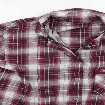 Womens UK Size 12 Marks and Spencer Purple Basic Button-Up