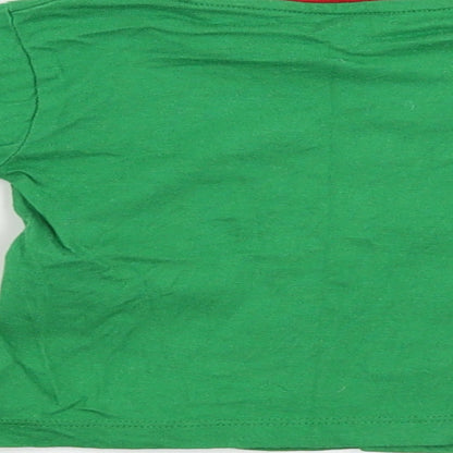 Peacocks  Boys Green   Basic T-Shirt Size 6-9 Months  - Christmas T Shirt