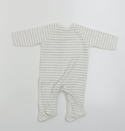 Earlydays  Boys White Striped  Babygrow One-Piece Size 0-3 Months