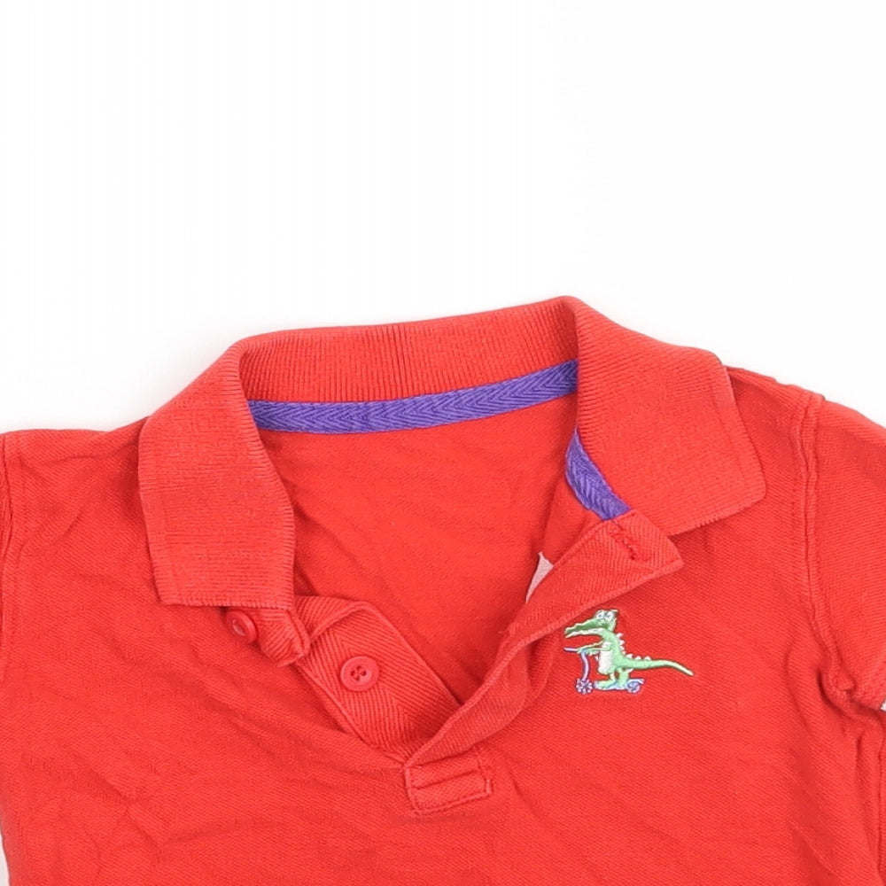 Mothercare Boys Red   Basic Polo Size 6-9 Months