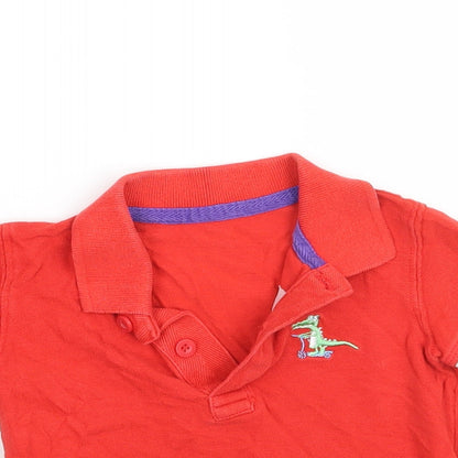 Mothercare Boys Red   Basic Polo Size 6-9 Months