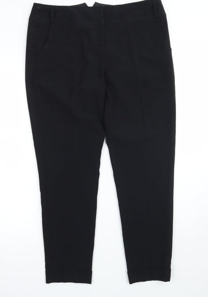 Red Herring Womens Black   Trousers  Size 12 L27 in