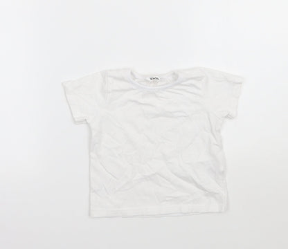 M&Co Girls White   Basic T-Shirt Size 2 Years