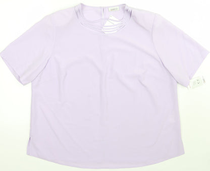 Womens UK Size 24 Gelco Purple Basic Blouse