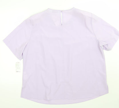 Womens UK Size 24 Gelco Purple Basic Blouse