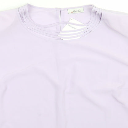 Womens UK Size 24 Gelco Purple Basic Blouse