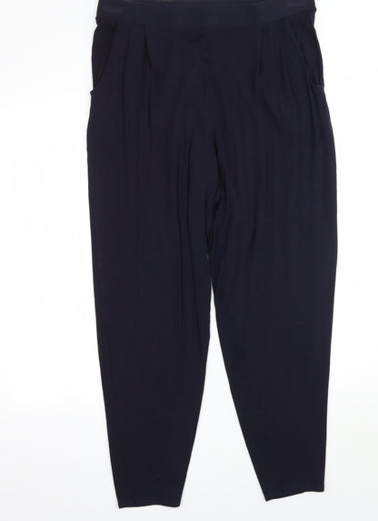 Womens UK Size 14 Papaya Regular Fit Bloomer Blue Trousers
