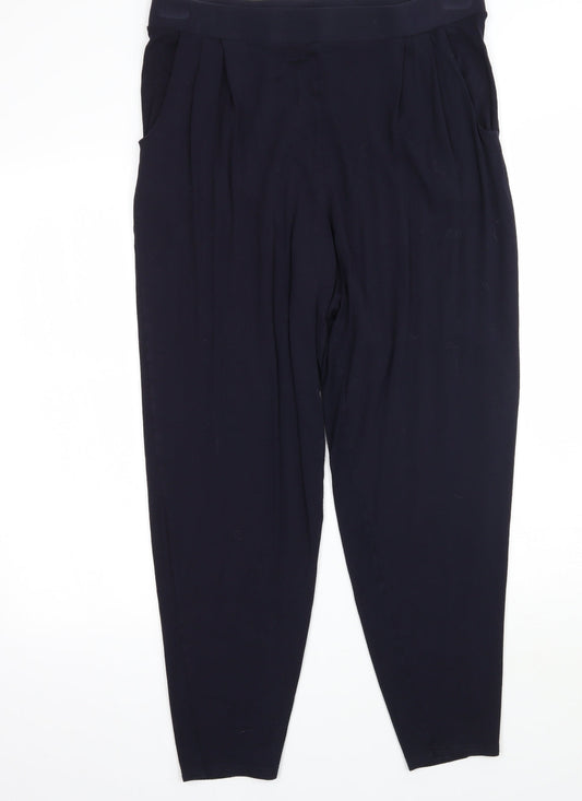 Womens UK Size 14 Papaya Regular Fit Bloomer Blue Trousers