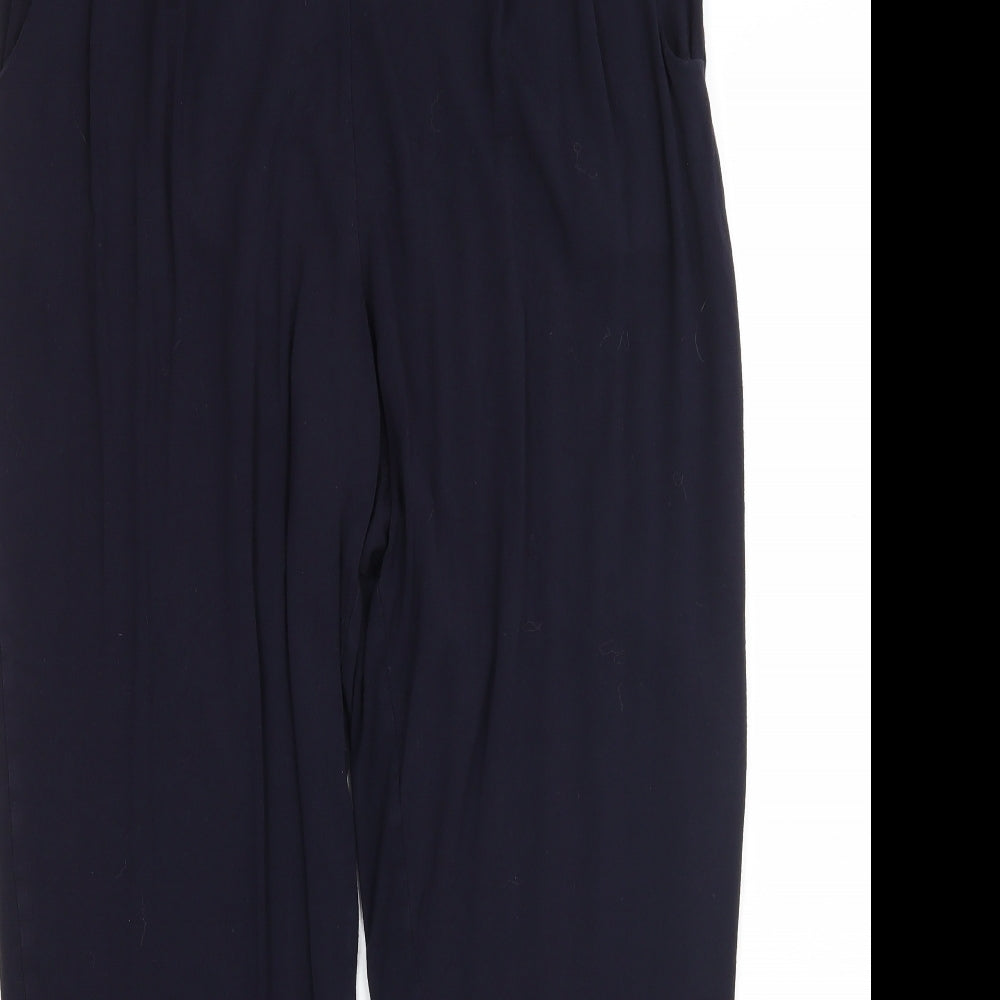 Womens UK Size 14 Papaya Regular Fit Bloomer Blue Trousers