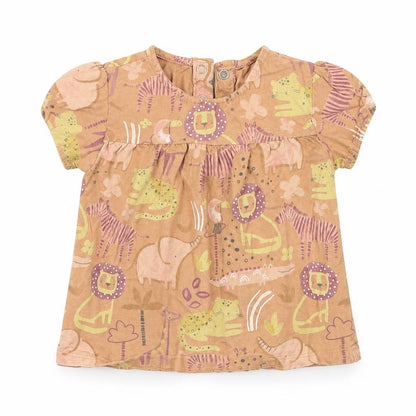 Tu Girls Brown Geometric  Basic T-Shirt Size 12-18 Months