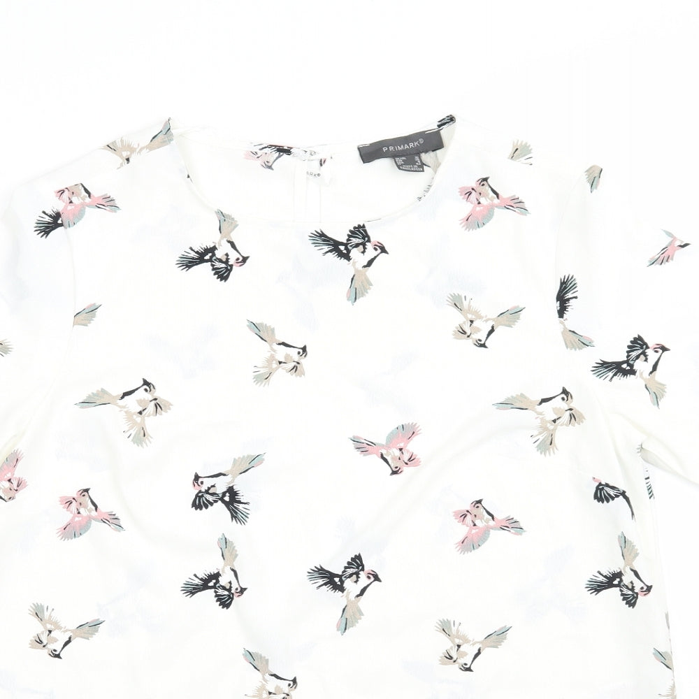 Primark Womens White   Basic Blouse Size 10