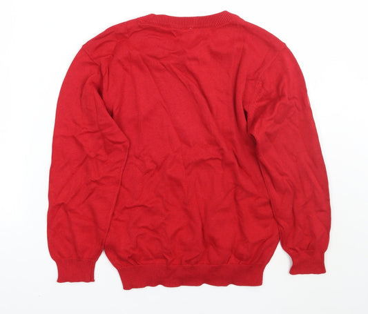 TU Girls Red  Rayon Pullover Jumper Size 9 Years