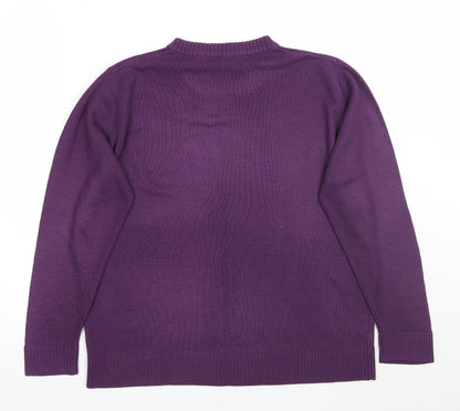 Womens UK Size 14 Berkertex Purple Pullover Jumper