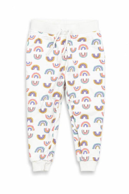 Primark Girls White Geometric  Sweatpants Trousers Size 2-3 Years