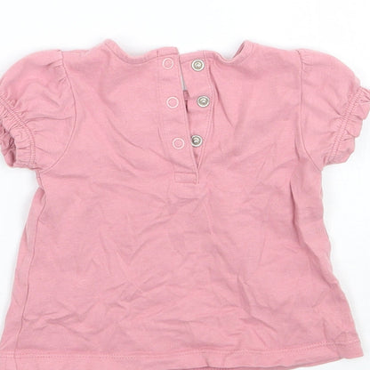 TU Girls Pink   Basic T-Shirt Size 3-6 Months