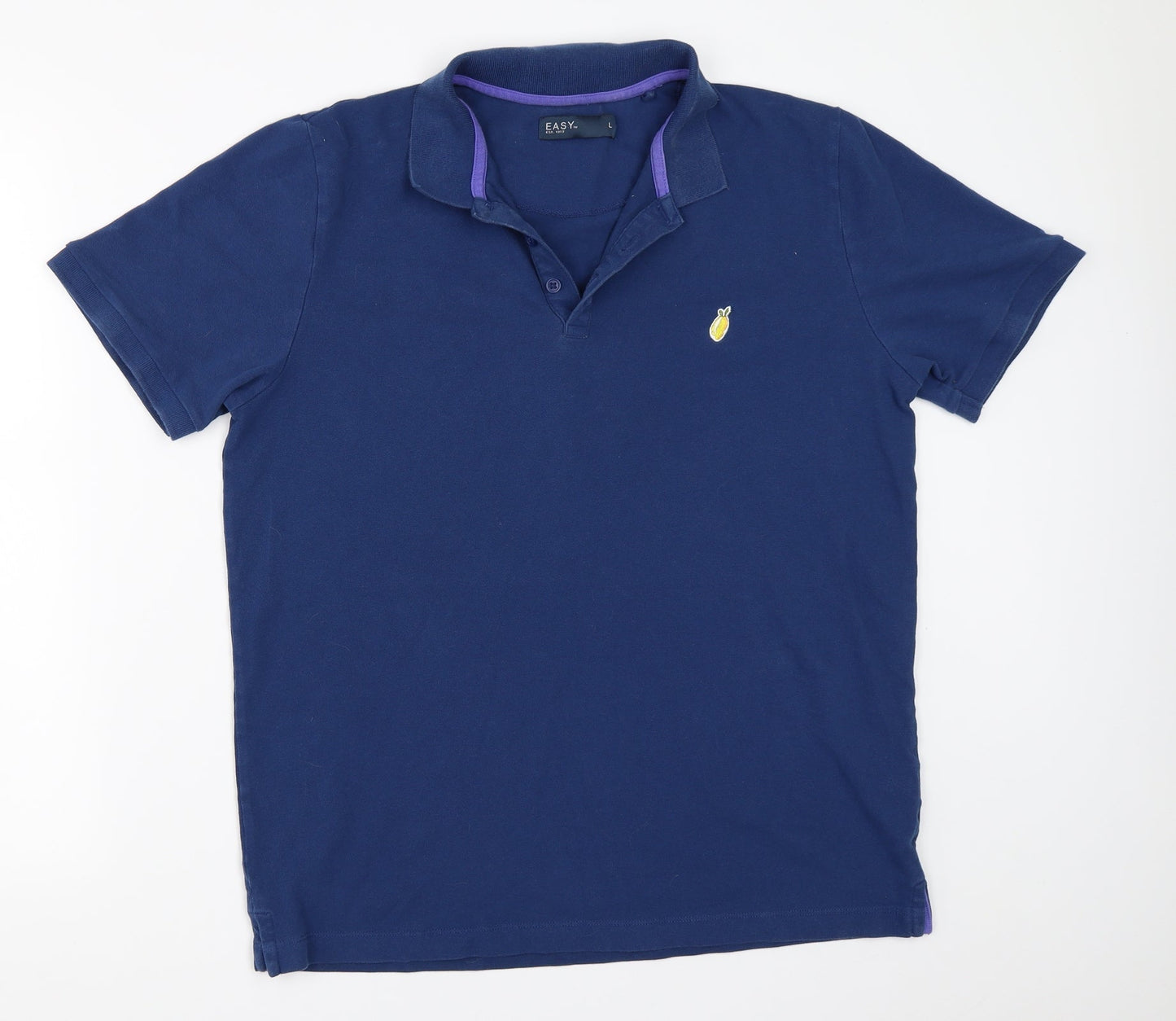 Easy Mens Blue    Polo Size L