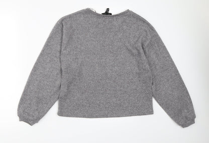 Womens UK Size S New Look Grey Pullover Jumper