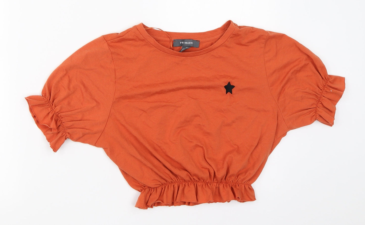 Primark Womens Orange   Cropped T-Shirt Size XS