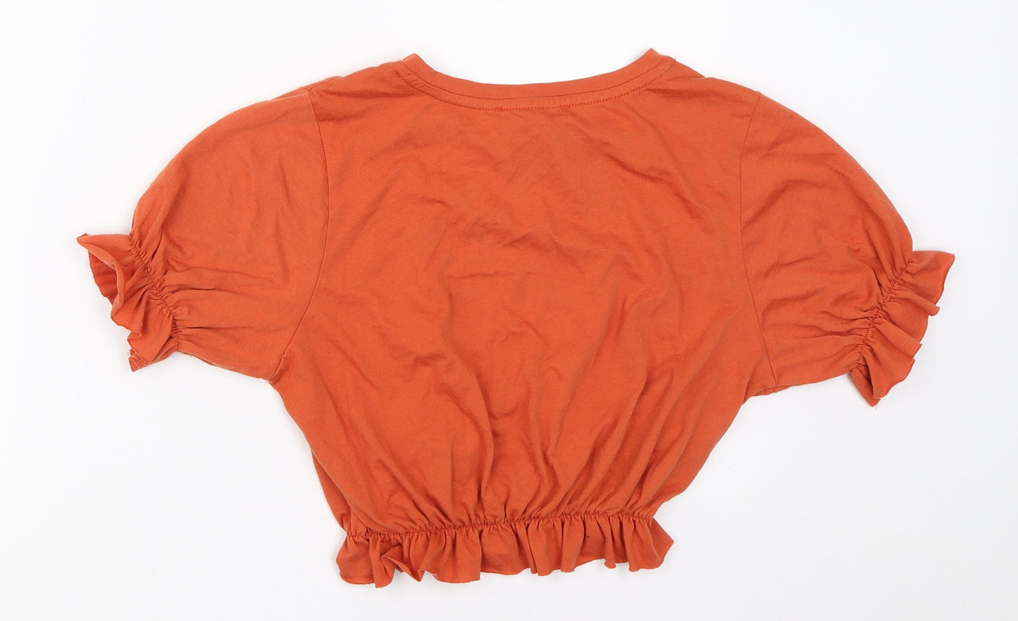 Primark Womens Orange   Cropped T-Shirt Size XS
