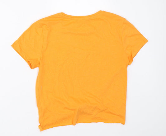Primark Womens Orange   Basic T-Shirt Size XS