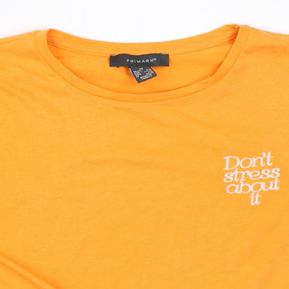 Primark Womens Orange   Basic T-Shirt Size XS