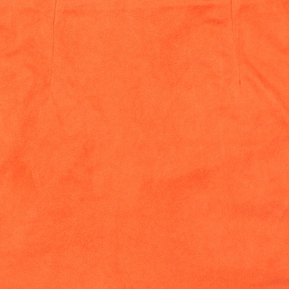 PRETTYLITTLETHING Womens Orange   Mini Skirt Size 6