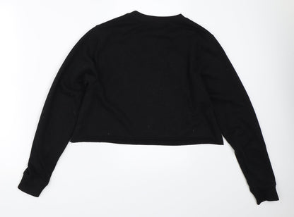 Daisy Street Womens Black   Pullover Sweatshirt Size 8