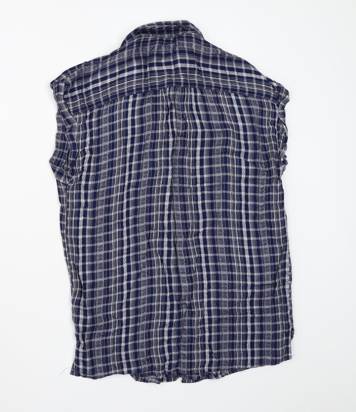 Womens UK Size 6 NEXT Blue Basic Button-Up