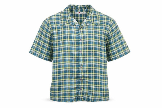 Diffusion Boys Green Geometric  Basic Button-Up Size L