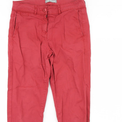 m&s Womens Red   Skinny Jeans Size 10 L30 in