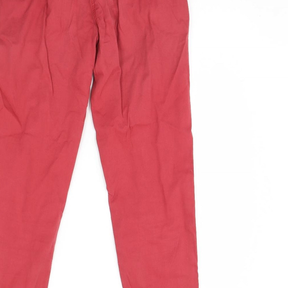 m&s Womens Red   Skinny Jeans Size 10 L30 in