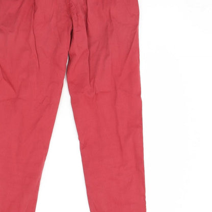 m&s Womens Red   Skinny Jeans Size 10 L30 in