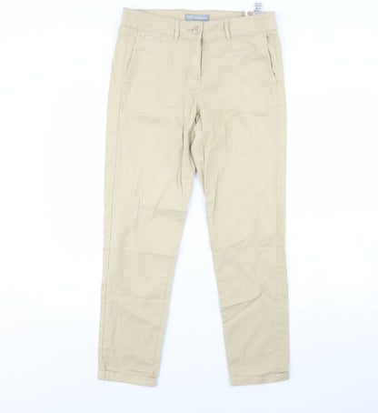 Womens UK Size 10 m&s Regular Fit  Beige Trousers